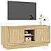 Mobile Porta Tv Rovere Sonoma 102x35x45 Cm In Legno Multistrato - Foto miniatura 4