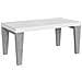 Tavolo Allungabile 90x180/440 Cm Spimbo Mix Piano Bianco Frassino - Gambe Noce - Bianco Frassino /cemento - Foto miniatura 6
