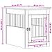 Gabbia Cani Da Arredamento Grigio Sonoma 55x80x68cm Multistrato - Foto miniatura 10