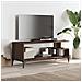 Mobile Tv Rovere Marrone 102x40x41cm Legno E Acciaio A Polvere - Foto miniatura 3