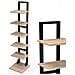 Trade Shop - Mobile Scaffale Moderno In Metallo 5 Ripiani Mensole In Legno 30x30x131cm 783180 - Foto miniatura 1