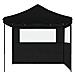 Tendone Per Feste Pieghevole Pop-up Con 2 Pareti Nero - Foto miniatura 3