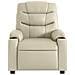 Poltrona Reclinabile Crema In Similpelle - Foto miniatura 4