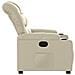 Poltrona Reclinabile Crema In Similpelle - Foto miniatura 5