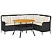 Set Divani Da Giardino 2 Pz Con Cuscini In Polyrattan Nero - Foto miniatura 1