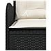 Set Divani Da Giardino 2 Pz Con Cuscini In Polyrattan Nero - Foto miniatura 5