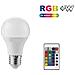 Lampadina Led E27 9w Rgb Lampada Dimmerabile Con Telecomando 16 Colori - Foto miniatura 1