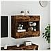 Mobile TV a Parete con Luci LED Rovere Fumo 78,5x30x60,5 cm - Foto miniatura 2