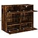 Mobile TV a Parete con Luci LED Rovere Fumo 78,5x30x60,5 cm - Foto miniatura 5