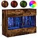 Mobile TV a Parete con Luci LED Rovere Fumo 78,5x30x60,5 cm - Foto miniatura 1