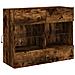 Mobile TV a Parete con Luci LED Rovere Fumo 78,5x30x60,5 cm - Foto miniatura 8
