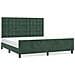 Giroletto Senza Materasso Verde Scuro 160x200 Cm In Velluto - Foto miniatura 2