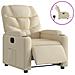 Poltrona Elettrica Reclinabile Crema in Tessuto - Foto miniatura 1