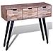 Lusso Casadino -  Tavolo Consolle Con 3 Cassetti In Legno Di Recupero Di Teak - Foto miniatura 7