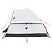 Tenda Campeggio a Cupola 4 Persone Bianca Tessuto Impermeabile - Foto miniatura 8