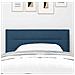 Testata letto design linee blu 90 cm in tessuto - Foto miniatura 3