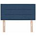 Testata letto design linee blu 90 cm in tessuto - Foto miniatura 4