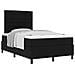 Letto a Molle Box con Materasso Nero Piccolo Matrimoniale in Tessuto - Foto miniatura 1