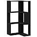 Libreria Angolare a 3 Ripiani Rovere Nero 50x50x102 cm Legno Ingegnerizzato - Foto miniatura 1