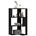 Libreria Angolare a 3 Ripiani Rovere Nero 50x50x102 cm Legno Ingegnerizzato - Foto miniatura 3