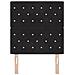 Testiera LED con luci a strisce a LED Nero 80 cm Velluto - Foto miniatura 5