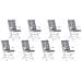 Set Di 8 Cuscini Schiena /seduta Maui Premium Grigio Chiaro - Foto miniatura 7