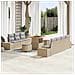 Set Divano da Giardino con cuscino 10 pcs Beige e Grigio Chiaro - Foto miniatura 2