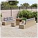 Set Divano da Giardino con cuscino 10 pcs Beige e Grigio Chiaro - Foto miniatura 3