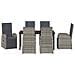 Set da Pranzo per Giardino con cuscino 7 pcs Grigio polyrattan - Foto miniatura 7