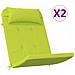 Cuscino per Sedia 2 pcs Verde acceso 58 x 77 x 4.5 cm - Foto miniatura 3