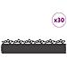 Bordure per prato 30 pcs Nero 103 x 0,05 x 22 cm Acciaio - Foto miniatura 3