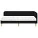 Cornice del letto ad angolo Nero 90 x 190 cm Tessuto - Foto miniatura 5