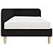 Cornice del letto ad angolo Nero 90 x 190 cm Tessuto - Foto miniatura 8