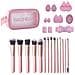 Set Di 27 Pennelli Da Trucco Rosa - Kit Completo Ombretto, Fondotinta E Beauty Blender - Foto miniatura 1