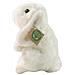 Peluche Coniglio 18cm Realista Ultra Morbido In Materiale Riciclato Ecologico, Bianco - Foto miniatura 2