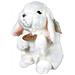 Peluche Coniglio 18cm Realista Ultra Morbido In Materiale Riciclato Ecologico, Bianco - Foto miniatura 4