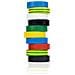 Set Di Nastri Isolanti - Alta Qualità Pvc | 0,13mm X 16mm X 10m | Isolamento Elettrico, Resistenza Termica 80°c, Colori Variabili - Foto miniatura 1