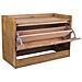 Sgabello Scarpiera In Legno Marrone 80x38x53h - Foto miniatura 3