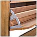 Sgabello Scarpiera In Legno Marrone 80x38x53h - Foto miniatura 5