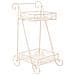Carrello A 2 Ripiani Per Pentole In Ferro Battuto Bianco 40x34x76 - Foto miniatura 1