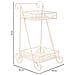 Carrello A 2 Ripiani Per Pentole In Ferro Battuto Bianco 40x34x76 - Foto miniatura 3