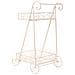 Carrello A 2 Ripiani Per Pentole In Ferro Battuto Bianco 40x34x76 - Foto miniatura 4