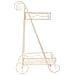 Carrello A 2 Ripiani Per Pentole In Ferro Battuto Bianco 40x34x76 - Foto miniatura 5