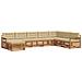 Set divani 8 pcs Naturale e Beige Legno di Acacia Massello - Foto miniatura 1