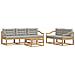 Set di divani da esterno 6 pcs Bianco e Grigio Chiaro - Foto miniatura 1
