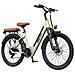 Bicicletta Elettrica 26 Pollici S600 Batteria Rimovibile 36V13Ah Shimano 7 Velocità 250W 25KM /H Autononomia 30-60km E-Bike con Portapacchi Posteriore Beige - Foto miniatura 1