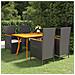 Set Mobili da Pranzo per Giardino 5 pz Nero - Foto miniatura 2