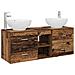 Set di mobili per il bagno 3 pz Legno antico - Foto miniatura 1