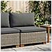 Divano Medio con Cuscini GENDT Rattan naturale Grigio Kubu - Foto miniatura 3
