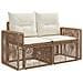 Set Divano da Giardino 6 pz Beige e Bianco Crema polyrattan - Foto miniatura 7